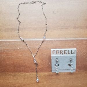 Matching necklace and earrings set